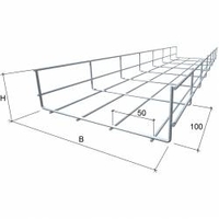 Проволочный лоток 60*200 INOX - PL60-200-3000 INOX304 КМ-Профиль LO0662 PL60*200