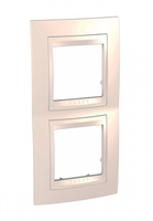 Рамка 2-м Unica Хамелеон верт. беж. SchE MGU6.004V.25 Schneider Electric