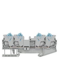 FEED-THROUGH TERMINAL WITH QUICK CONNECTION, 4 CONNECT. POINTS, SECTION: 0.25 - 1.5 MM2, WIDTH: 5.2 MM, COLOR: BLUE Siemens 8WH3004-0AE01