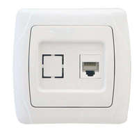 Розетка компьютерная RJ45 1-м СП Маргарита 16А IP20 бел. UNIVersal М0035