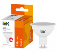 Лампа светодиодная MR16 софит 9Вт 230В 3000К GU5.3 IEK LLE-MR16-9-230-30-GU5 (ИЭК)