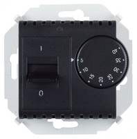 Регулятор для теплого пола с зондом 16А 230В 3600Вт 5-40град. IP20 графит Simon 1591775-038