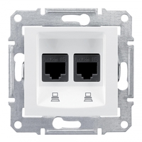 Розетка компьютерная 2-м СП Sedna RJ45 кат.6 STP экранир. механизм бел. SchE SDN5000121 Schneider Electric