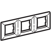 Рамка на 2+2+2 модуля (3-местная). белая. RAL9010 | 75013W DKC (ДКС)