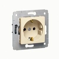 Розетка 1-м СП Cariva 16А IP20 2P+E защ. шторки немецк. стандарт винт. клеммы механизм сл. кость (DIY-упак.) Leg 695917 Legrand