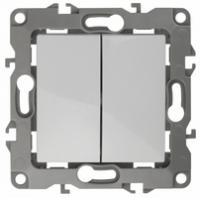 Выключатель Эра 12А-1004-01 2-клавишный встроенный Al Cu 250 В 10 А IP 20 белый Б0038585 (Энергия света)