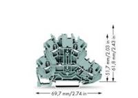 Клемма двухуровневая c диодом схема I - 2002-2211/1000-410 Wago