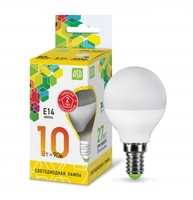 Лампа светодиодная LED-ШАР-standard 10Вт 230В Е14 3000К 900Лм | 4690612015446 ASD LLT