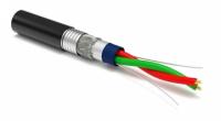 Кабель для шины ProfiBus DP, 1x2x22 AWG (0.64 мм), однопроволочные жилы (solid), SF/UTP, бронированный стальной лентой (CSA), двойная оболочка, внешней прокладки (-40°C - +75°C), PE (UV), черный Hyperline