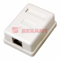 Розетка компьютерная 1-порт RJ-45(8P8C), категория 5е, экранированная, внешняя | 03-0122 REXANT