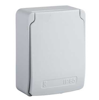 Розетка 1-м ОП Pratika STD ITA-SCHUKO 16А IP65 сер. SchE 81146 Schneider Electric