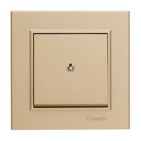 Кнопка таймера 1-кл. СП Karea 10А IP20 латунь Makel 56057004