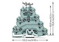 Клемма четырехуровневая для подключения моторов L1-L2-L3-PE - 2002-4127 Wago