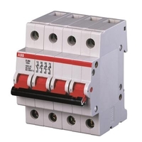 Рубильник 4 пол. E204r 100A рычаг красный | 2CDE284001R0100 ABB