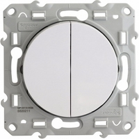Механизм переключателя проходного 2-кл. СП Odace 10А IP21 (сх. 6) бел. SchE S52R213 Schneider Electric