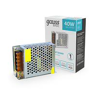 Блок питания (драйвер) для светодиодной ленты LED 12 В 40 Вт IP20 Basic Gauss - BT502