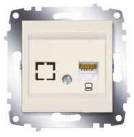 Механизм розетки компьютерной 1-м Cosmo RJ45 кат.6 + гнездо крем. ABB 619-010300-247