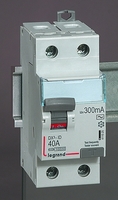 Выключатель дифференциальный (УЗО) DX3-ID 2п 40А 300мА тип AC | 411525 Legrand