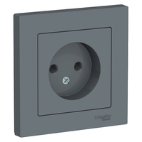 Розетка 1-м СП AtlasDesign 16А IP20 без заземл. в сборе грифель SchE ATN000740 Schneider Electric